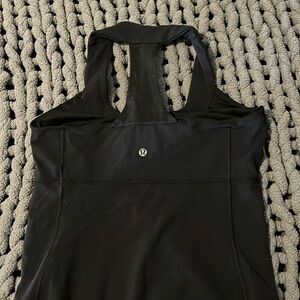 Lululemon Womens Racerback Scoop Neck Tank Top Black size 10